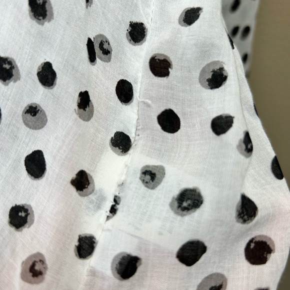 Bella Dahl Black and White Polka Dot Shirt - Picture 4 of 4